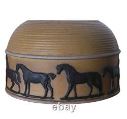 Wedgwood George Stubbs 19th Century Dip Yellow Jasperware Match Striker