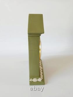 Wedgwood Green Jasper Jaguar Clock jasperware
