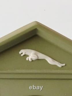 Wedgwood Green Jasper Jaguar Clock jasperware