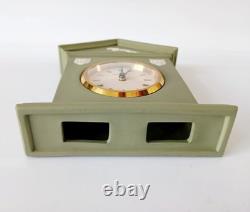 Wedgwood Green Jasper Jaguar Clock jasperware