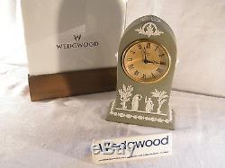 Wedgwood Green Jasper Ware Cathedral Clock by Baronet of London, Fantastic