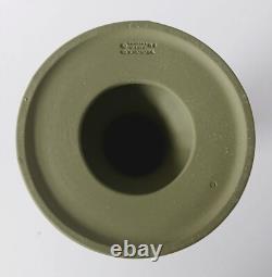 Wedgwood Green Jasperware Candle Holders Dancing Hours x 2