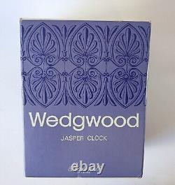 Wedgwood Green Jasperware Clock Baronet Of London Mantel Clock Boxed