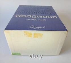 Wedgwood Green Jasperware Clock Baronet Of London Mantel Clock Boxed