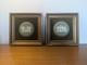 Wedgwood Green Jasperware Framed Plaques Wall Mounted Hangers X 2