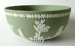 Wedgwood Green Jasperware Fruit Bowl / Sacrifice Bowl