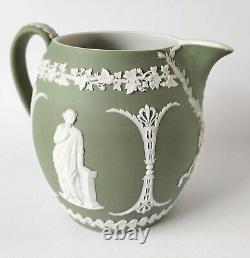 Wedgwood Green Jasperware Jug Antique