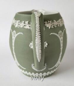 Wedgwood Green Jasperware Jug Antique