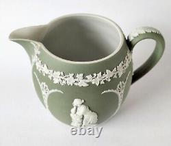 Wedgwood Green Jasperware Jug Antique