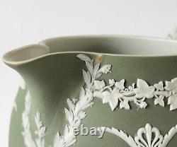 Wedgwood Green Jasperware Jug Antique