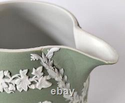 Wedgwood Green Jasperware Jug Antique