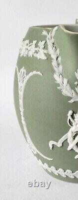 Wedgwood Green Jasperware Jug Antique