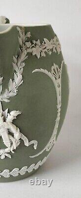 Wedgwood Green Jasperware Jug Antique