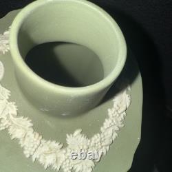 Wedgwood Green Jasperware Tea Caddy