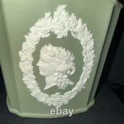 Wedgwood Green Jasperware Tea Caddy
