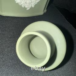 Wedgwood Green Jasperware Tea Caddy