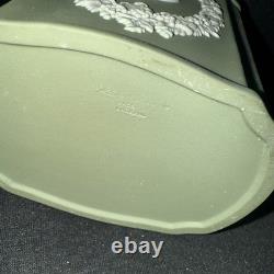 Wedgwood Green Jasperware Tea Caddy