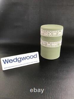 Wedgwood Green Jasperware Unusual lidded jar in excellent condition