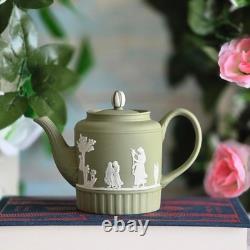 Wedgwood Green Miniature Teapot Domestic Employment Jasperware Perfect