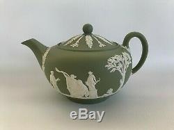 Wedgwood Green jasperware Teapot 1956 in excellent condition