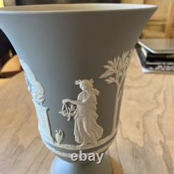 Wedgwood Grey Jasper Arcadian Vase Footed Jasperware