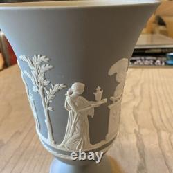 Wedgwood Grey Jasper Arcadian Vase Footed Jasperware