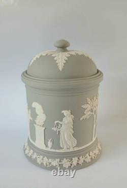 Wedgwood Grey Jasper Tobacco Pot and Lid jasperware