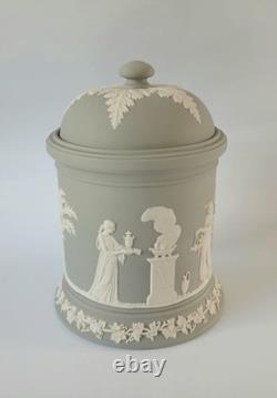 Wedgwood Grey Jasper Tobacco Pot and Lid jasperware