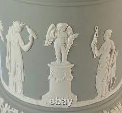 Wedgwood Grey Jasper Tobacco Pot and Lid jasperware