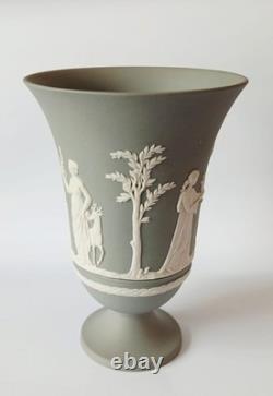Wedgwood Grey Jasperware Vase Footed