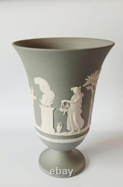 Wedgwood Grey Jasperware Vase Footed