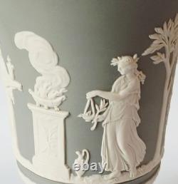 Wedgwood Grey Jasperware Vase Footed