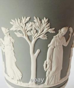Wedgwood Grey Jasperware Vase Footed