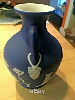 Wedgwood Japerware Antique Dark Cobalt Blue Dip 6+ Portland Vase C1900 NICE