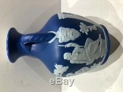 Wedgwood Japerware Dark Cobalt Blue Dip 5 Portland Vase C1867 SCARCE V CODE