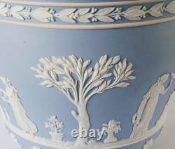 Wedgwood Jasper Antique Blue Dip Large Cachepot / Planter Jasperware