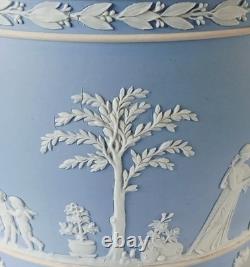 Wedgwood Jasper Antique Blue Dip Large Cachepot / Planter Jasperware