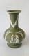Wedgwood Jasper Antique Green White Dip Vase Jasperware