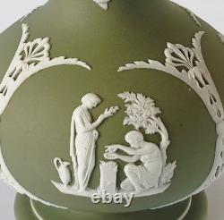 Wedgwood Jasper Antique Green White Dip Vase jasperware