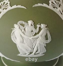 Wedgwood Jasper Antique Green White Dip Vase jasperware