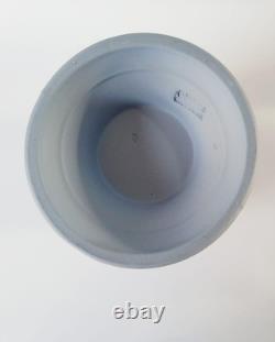 Wedgwood Jasper Blue Vase Acanthus and Bellflowers Jasperware