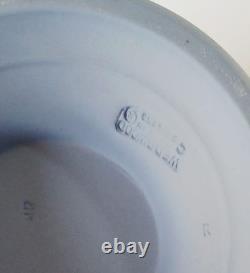 Wedgwood Jasper Blue Vase Acanthus and Bellflowers Jasperware