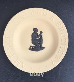 Wedgwood Jasper Cane & Black Pin Dish Slavery Am I not a man and a brother