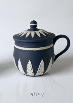 Wedgwood Jasper Custard Cups Blue and Portland Blue Limited Edition Jasperware