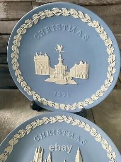 Wedgwood Jasper Jasperware First Decade Christmas Plates Rare 1969-1979 11 Pcs