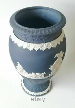Wedgwood Jasper Portland Blue Vase Bountiful 8 Inch jasperware