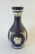 Wedgwood Jasper Portland Blue Vase Laurel Border Jasperware
