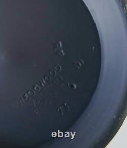 Wedgwood Jasper Portland Blue Vase Laurel Border jasperware