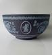 Wedgwood Jasper Portland Blue And Blue Arabesque Bowl Jasperware