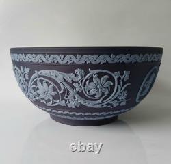 Wedgwood Jasper Portland Blue and Blue Arabesque Bowl jasperware